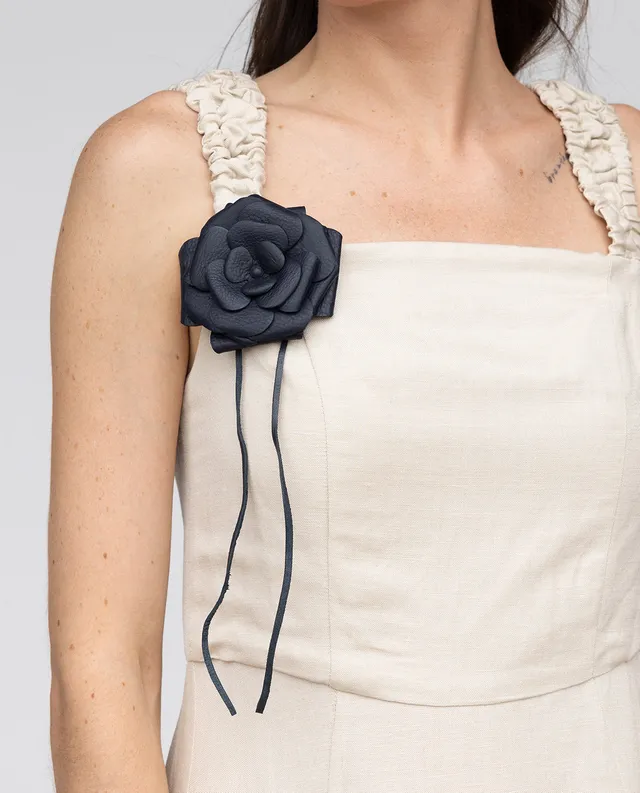 gusti-leder-iva-haarspange-dunkelblau-blumen-lwg-leder image 1