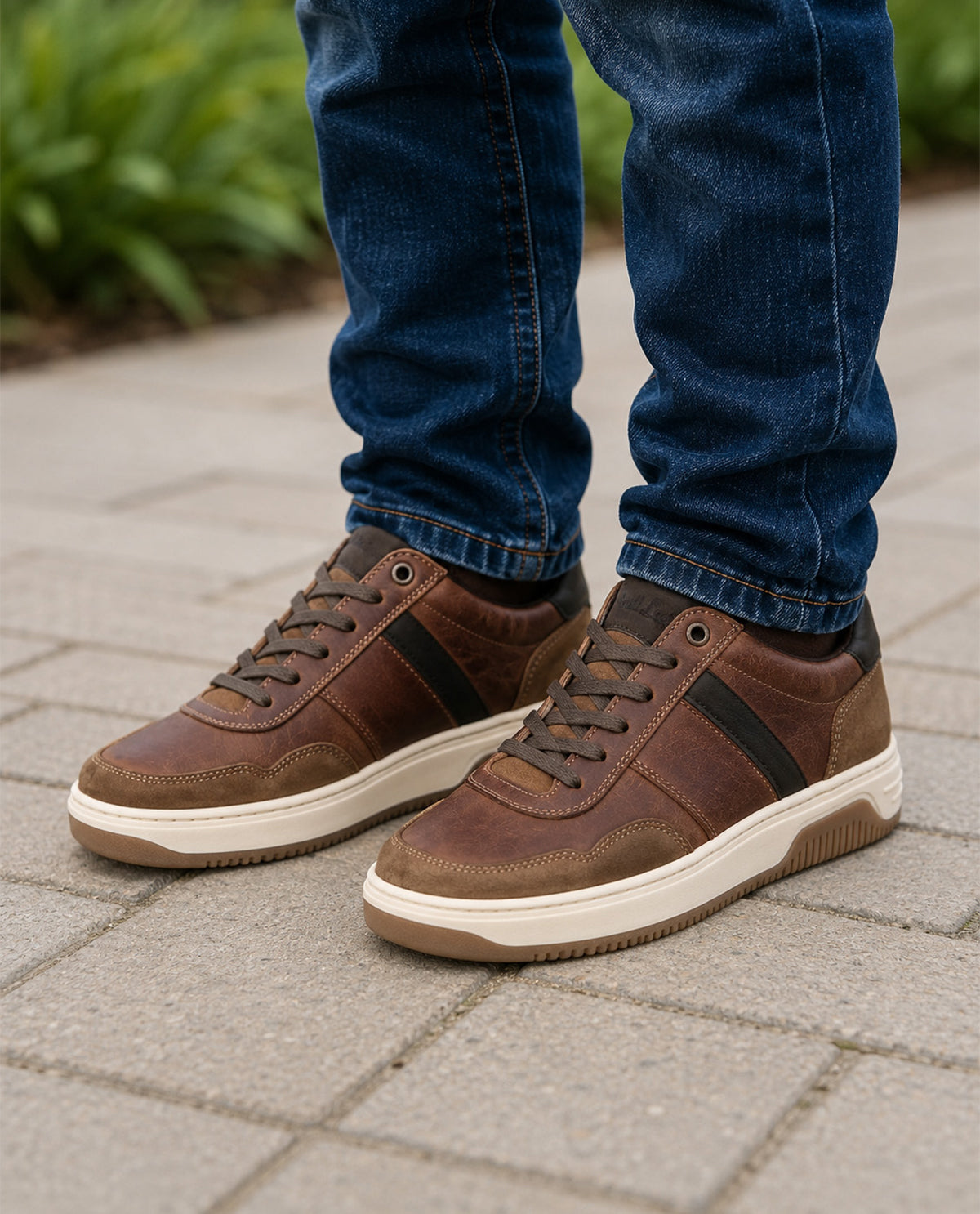 gusti-leder-samy-sneaker-glattleder-wildleder-mit-gepolsterter-zunge image 4