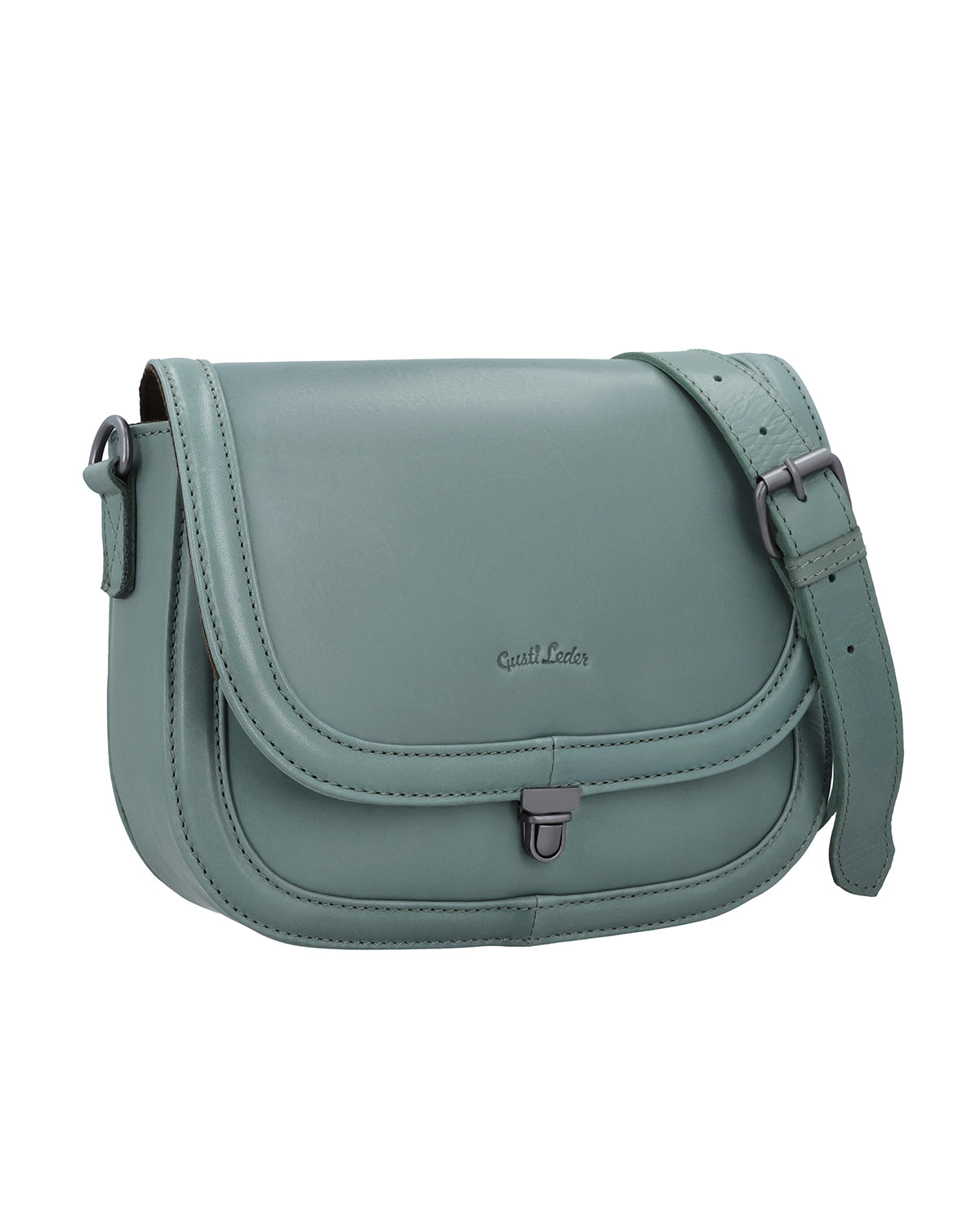 gusti-leder-hanni-lederhandtasche-damen-gr-n-kompakt-mit-airtag-fach image 2