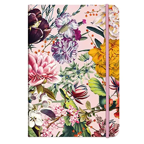 cedon-notizbuch-blumengru-din-a5-192-seiten-punktraster-mit-gummiband image 1