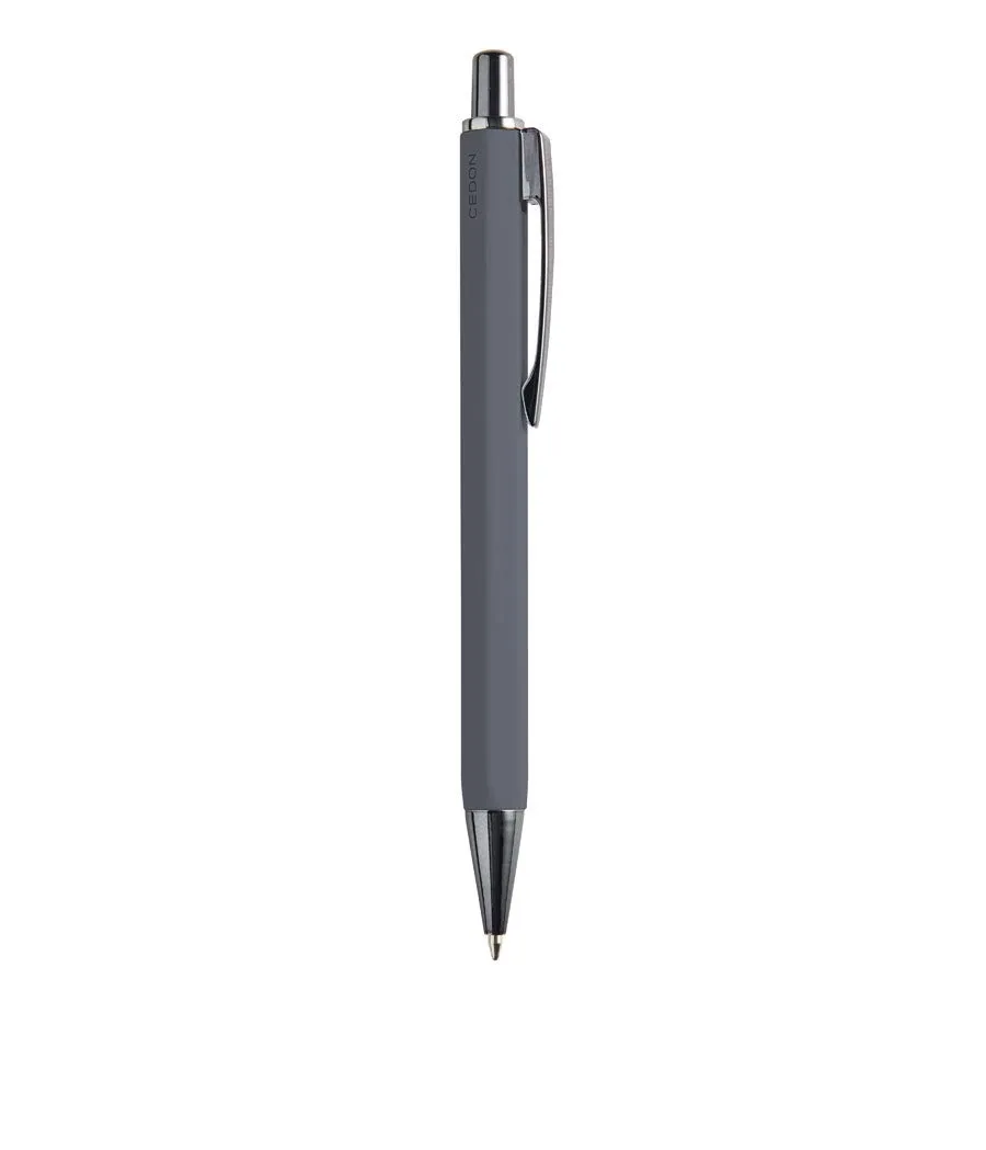 cedon-kugelschreiber-anthrazit-druckkugelschreiber-aluminium-14-cm image 1