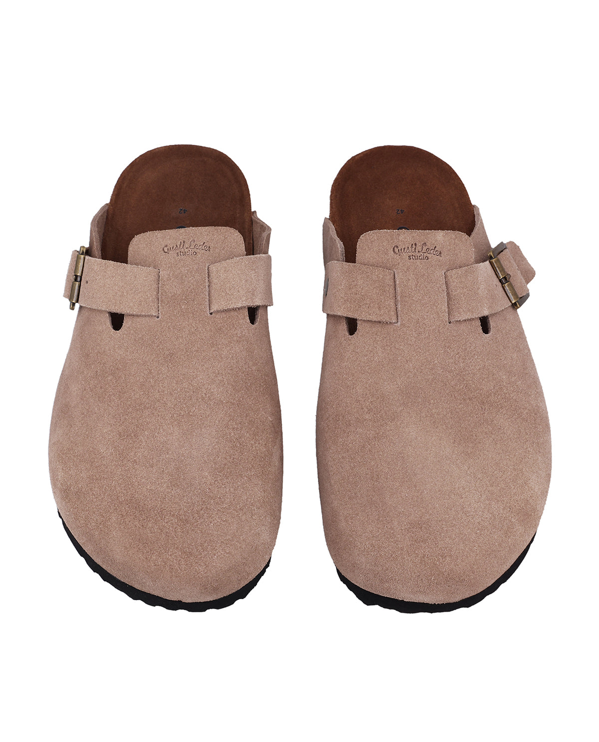 gusti-leder-eduard-clog-herren-braun-kuh-wildleder image 6