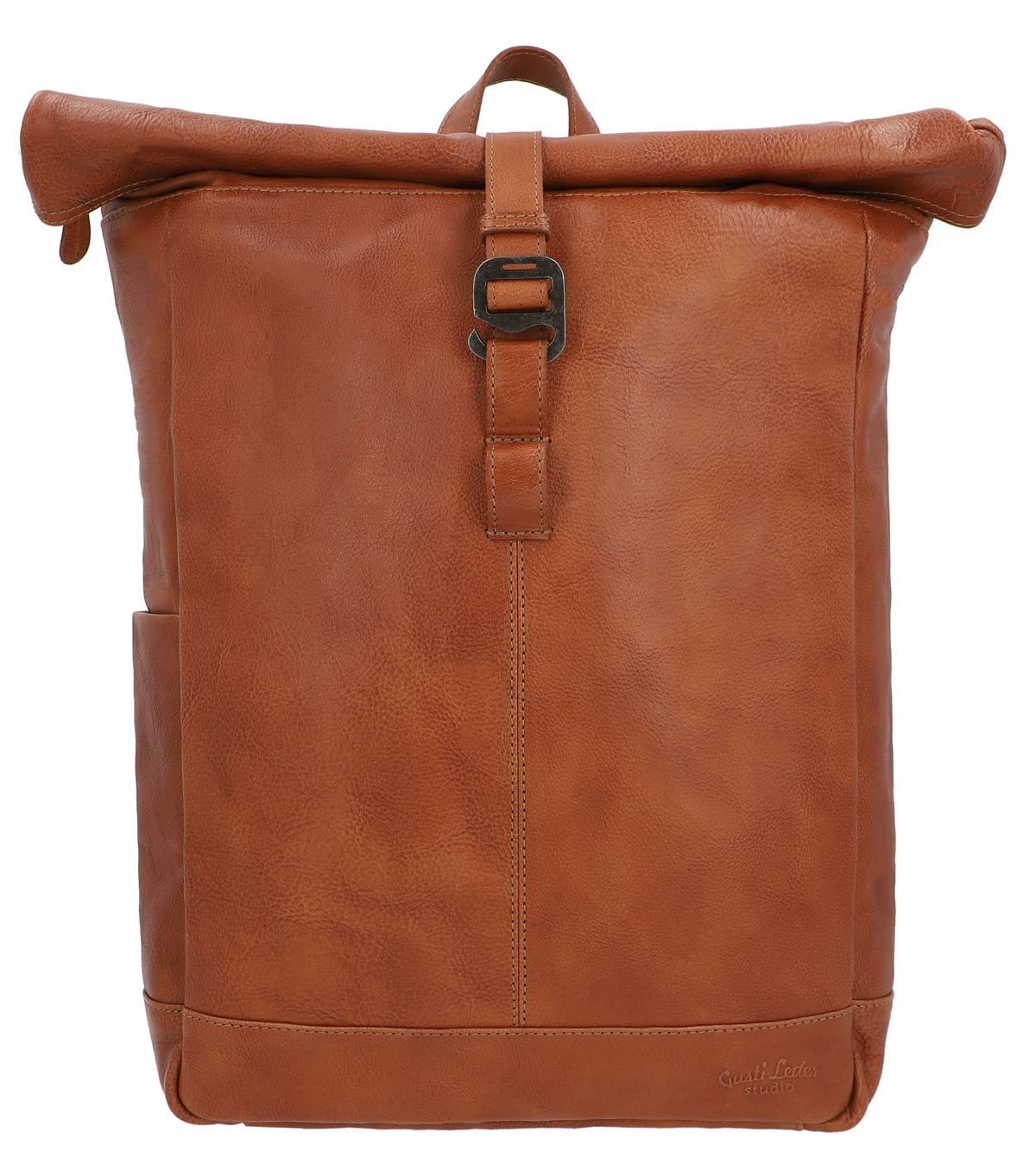 gusti-leder-bendik-rolltop-rucksack-aus-leder-honigbraun-daypack image 8