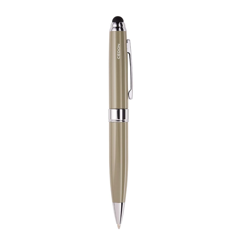 cedon-kugelschreiber-touch-pen-beige-metall-touch-funktion-schwarz image 1