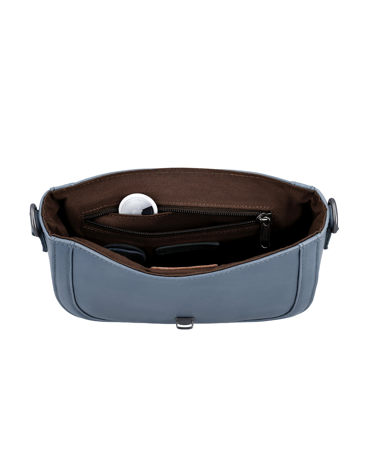gusti-leder-hanni-kleine-blaue-lederhandtasche-damen-mit-airtag-fach image 7