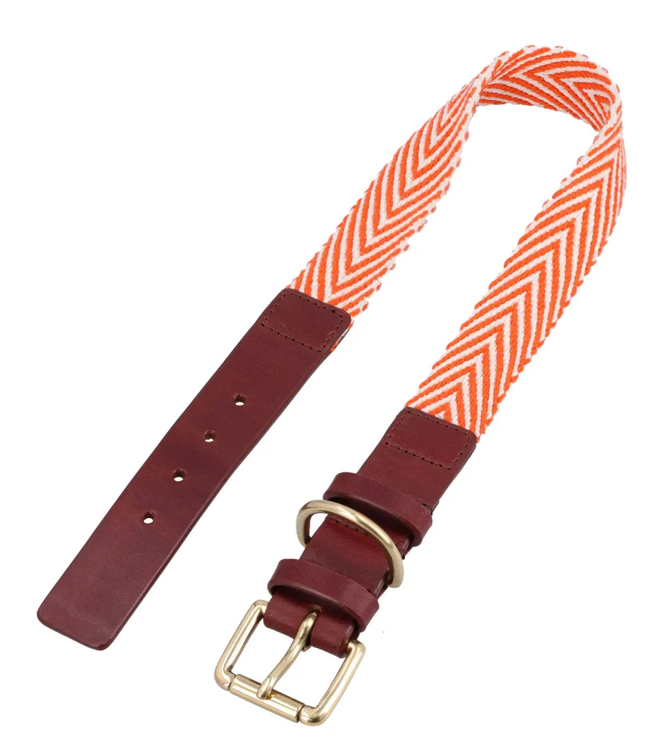 gusti-leder-oswald-hundehalsband-aus-leder-rotbraun-mit-baumwolle image 1