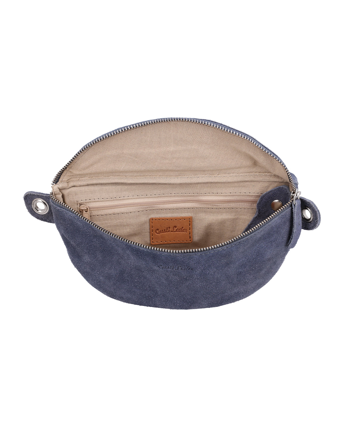 gusti-leder-rosamonde-bauchtasche-damen-echtleder-blau-mit-airtag-fach image 5