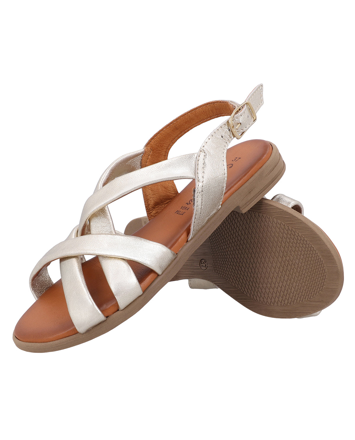 gusti-leder-rafaela-damen-sandale-aus-schafsleder-metallic-made-in-italy image 5