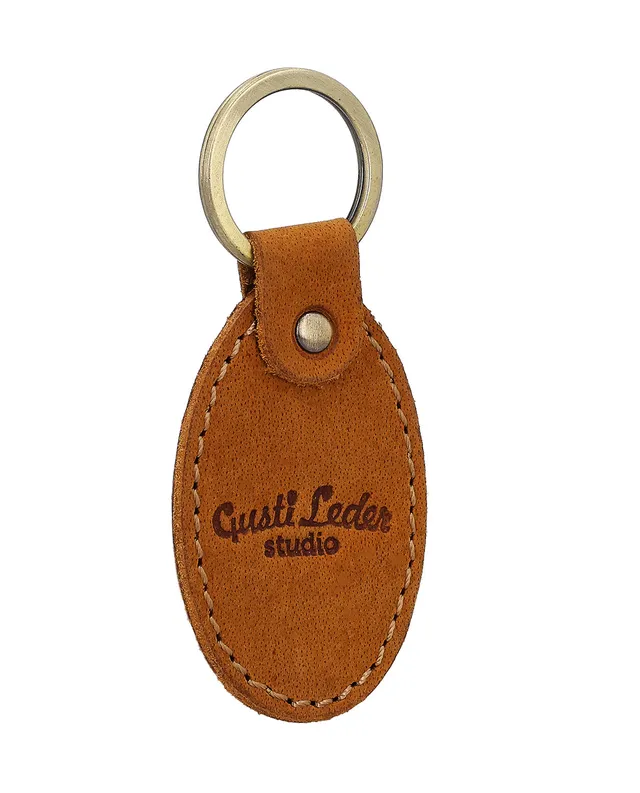 gusti-leder-lian-schl-sselanh-nger-oval-mit-gravuroption image 1