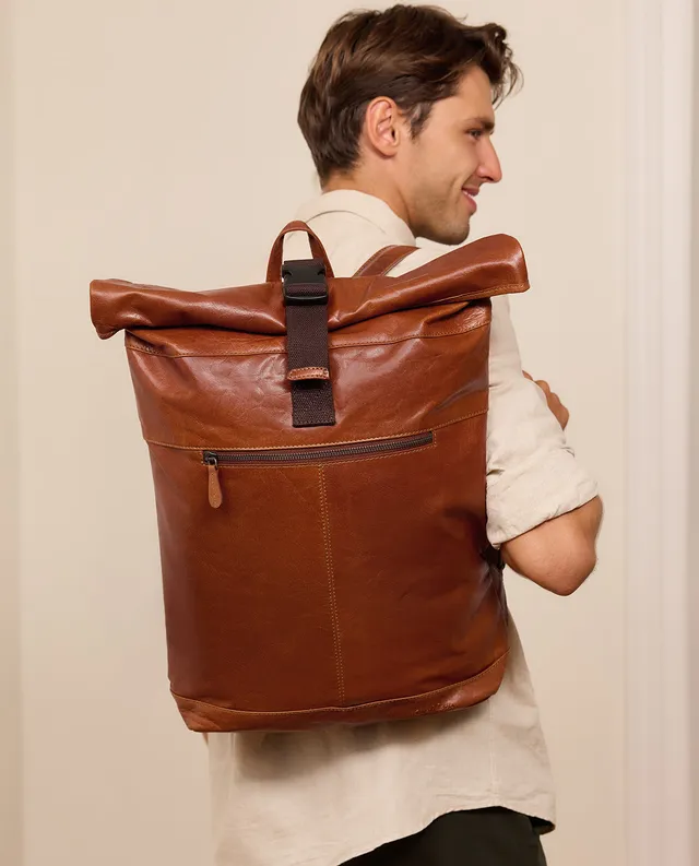 gusti-leder-mattis-roll-top-rucksack-daypack-b-ffelleder-dunkelbraun image 1