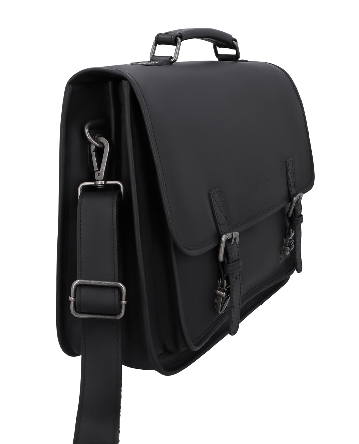 gusti-leder-elmar-aktentasche-businesstasche-leder-schwarz-mit-laptopfach image 6