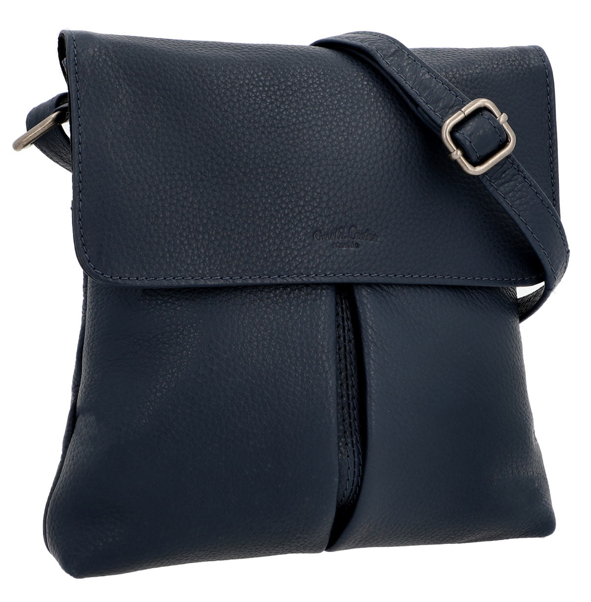 gusti-leder-deine-blaue-umh-ngetasche-blau-rechteckig-mit-vordertaschen image 2