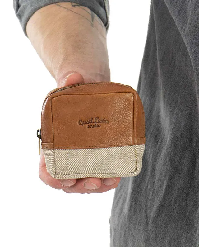 gusti-leder-clara-kulturbeutel-kosmetiktasche-canvas-und-leder image 1