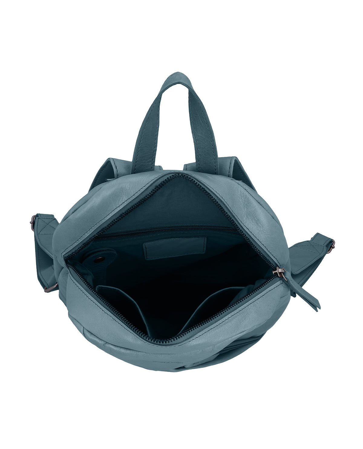 gusti-leder-sanna-rucksack-aus-leder-blau-mit-airtag-fach image 5