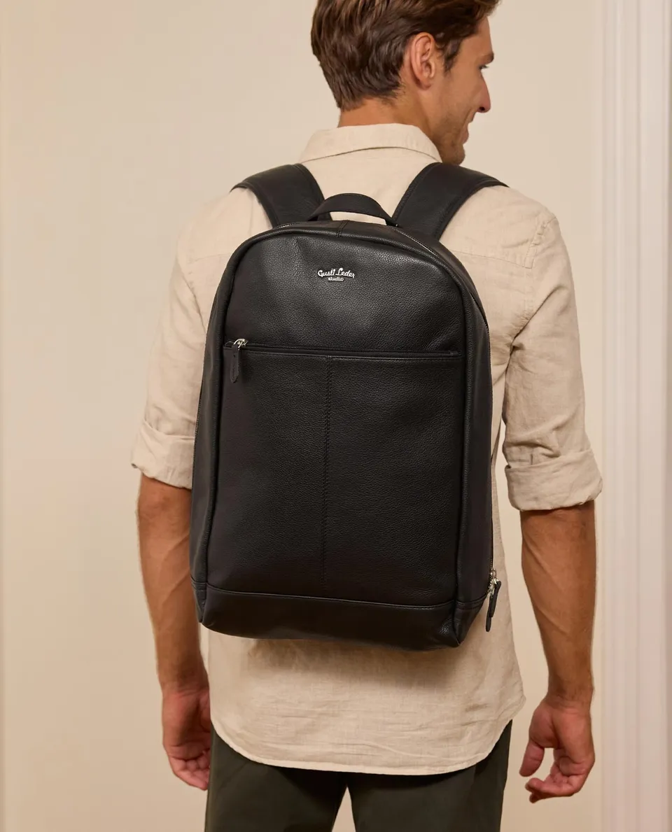 gusti-leder-larisa-city-rucksack-klein-echtleder-schwarz image 1