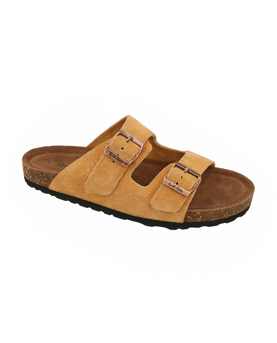 gusti-leder-celina-damen-sandale-pantolette-orange-aus-wildleder image 1