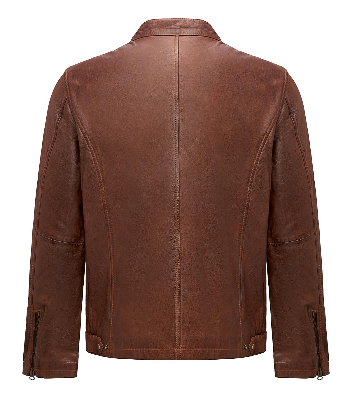 gusti-leder-outlet-lederjacke-damen-herren-braun-mit-2-wege-rei-verschluss image 6