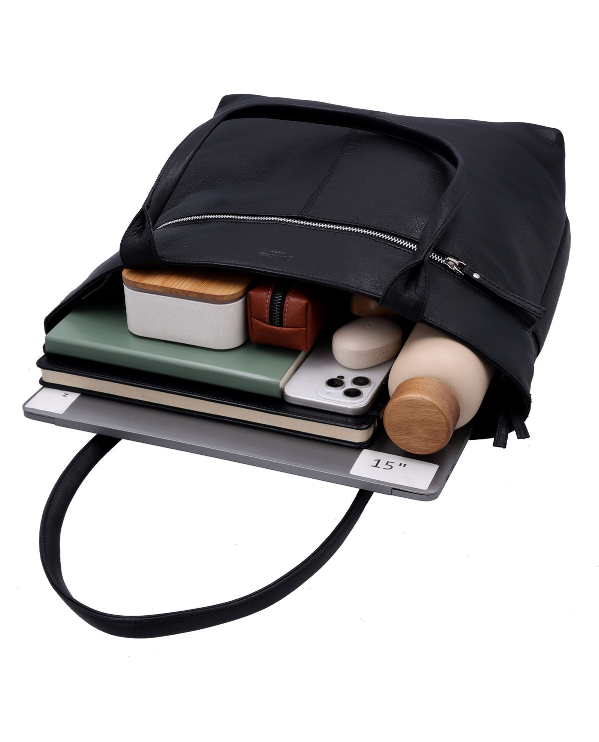 gusti-leder-clarice-shopper-leder-schwarz-gro image 3