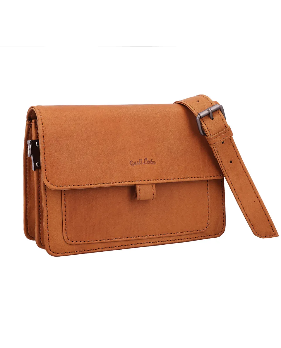 gusti-leder-bibi-umh-ngetasche-crossbody-hellbraun-mit-airtag-fach image 1