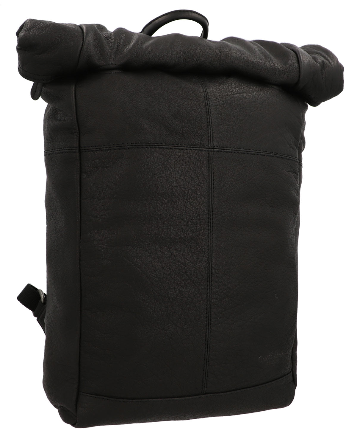 gusti-leder-joy-messenger-bag-damen-rucksack-schwarzes-b-ffelleder-rolltop image 1