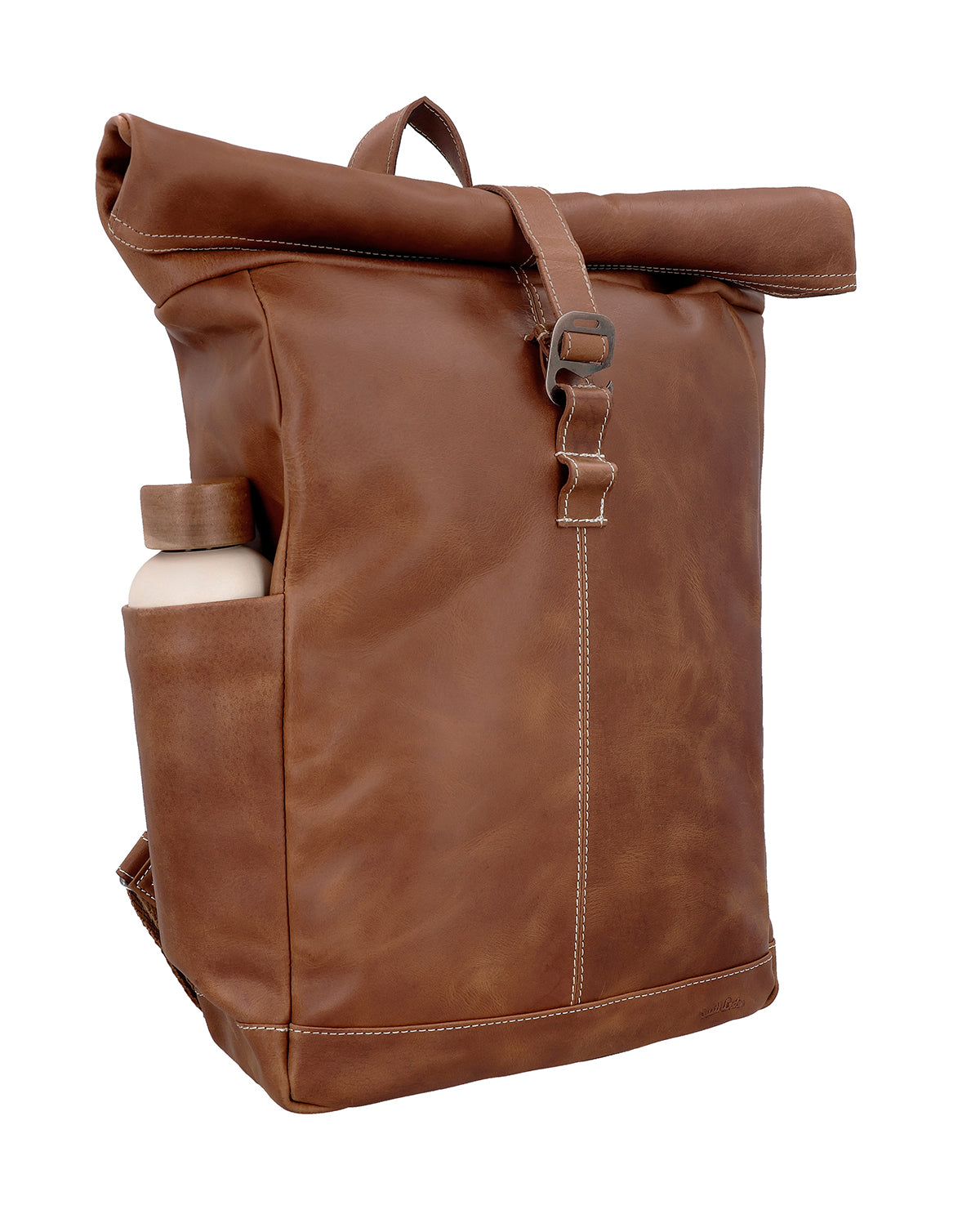 gusti-leder-bendik-rolltop-rucksack-braun-mit-laptopfach image 3