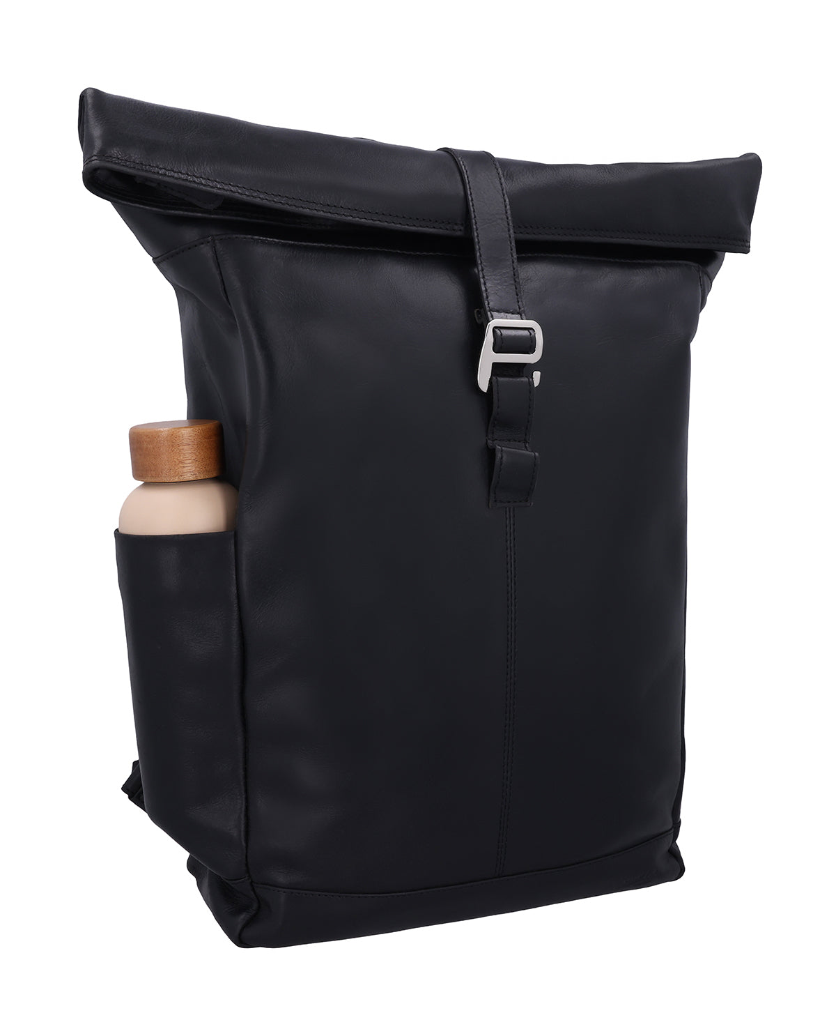 gusti-leder-bendik-rolltop-rucksack-schwarz-mit-laptopfach image 3