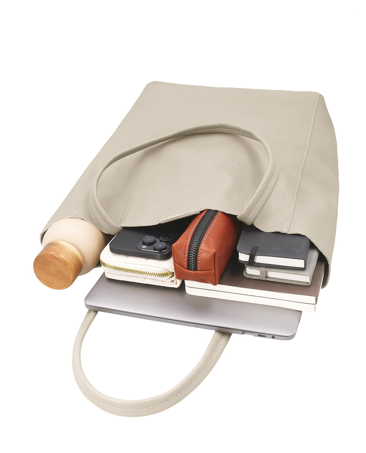 gusti-leder-vilma-handtasche-beige-leder-damen-magnetverschluss image 3