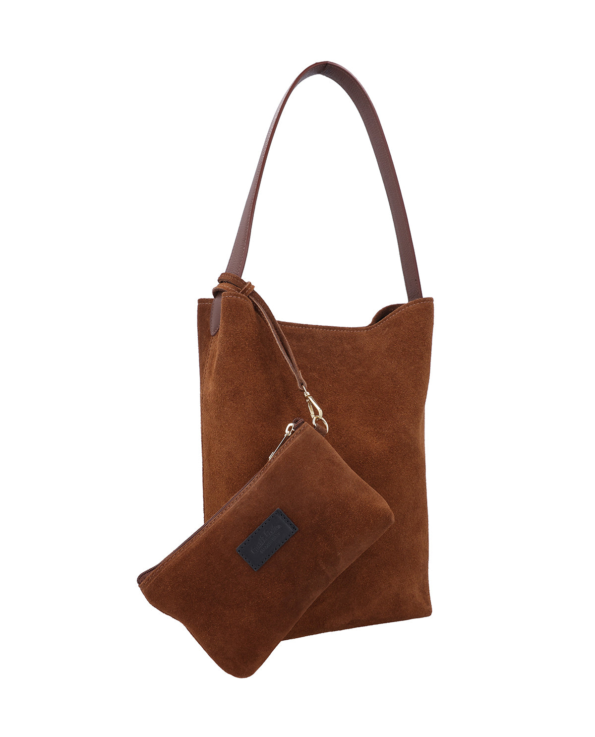 gusti-leder-lis-shopper-handtasche-damen-veloursleder-braun-mit-zusatztasche image 8
