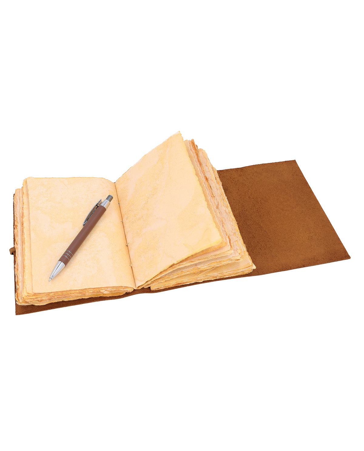 gusti-leder-cajus-notizbuch-mit-lederumschlag-13x18-cm-ca-200-seiten-braun image 2