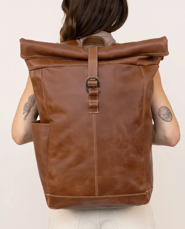 gusti-leder-bendik-rolltop-rucksack-braun-mit-laptopfach image 1