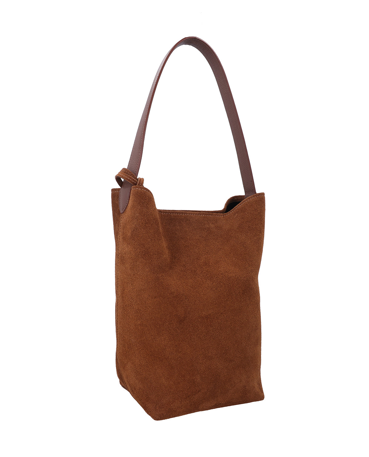 gusti-leder-lis-shopper-handtasche-damen-veloursleder-braun-mit-zusatztasche image 2