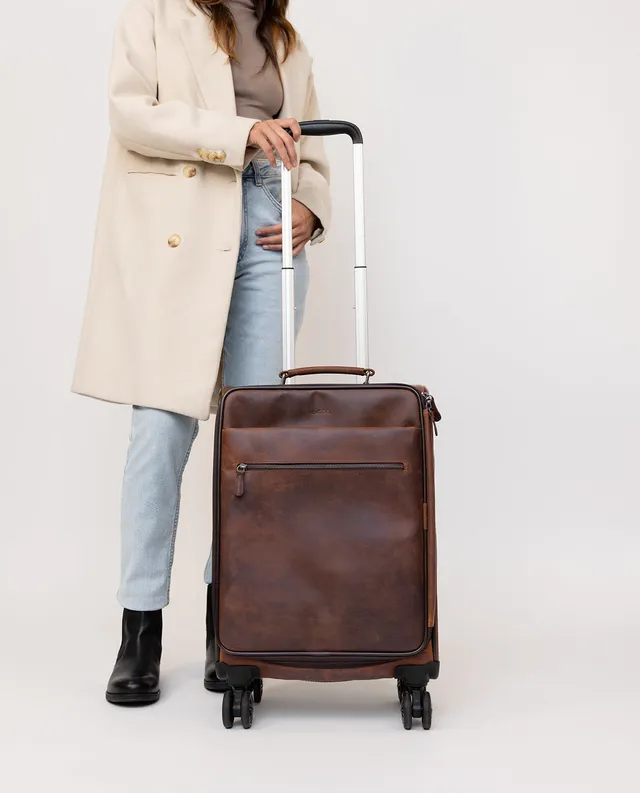 gusti-leder-asia-rollkoffer-trolley-aus-b-ffelleder-braun-4-rollen image 1
