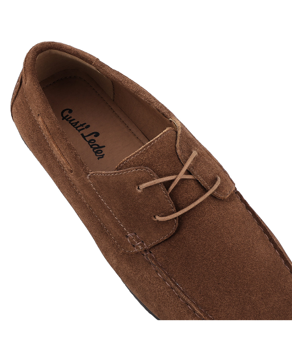 gusti-leder-elex-mokassin-herren-veloursleder-cognac image 8