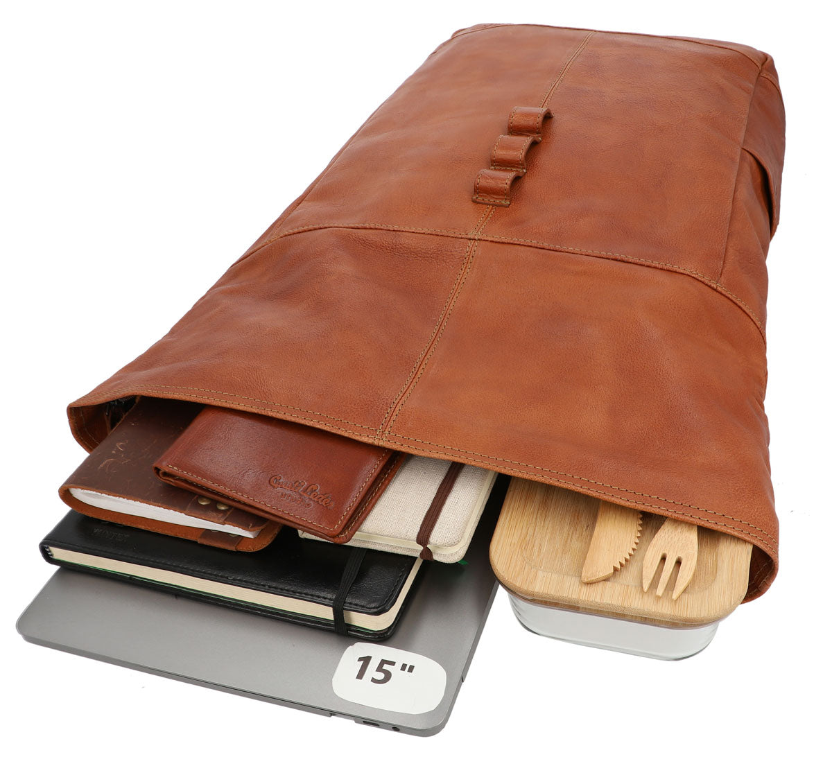 gusti-leder-bendik-rolltop-rucksack-aus-leder-honigbraun-daypack image 4