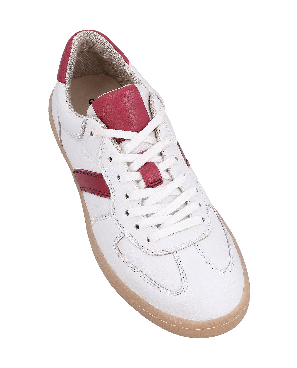 gusti-leder-charline-damen-sneaker-wei-leder-mit-roten-akzenten image 6