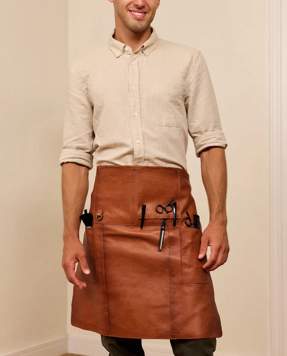 gusti-leder-marica-friseursch-rze-aus-braunem-leder image 1