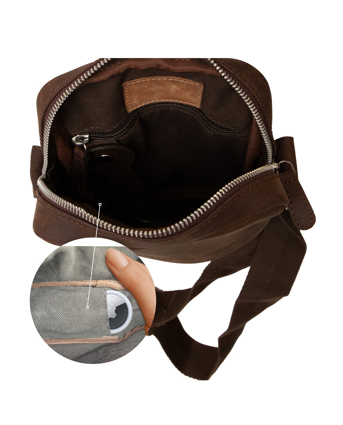 gusti-leder-karl-umh-ngetasche-braun-mit-airtag-fach image 4
