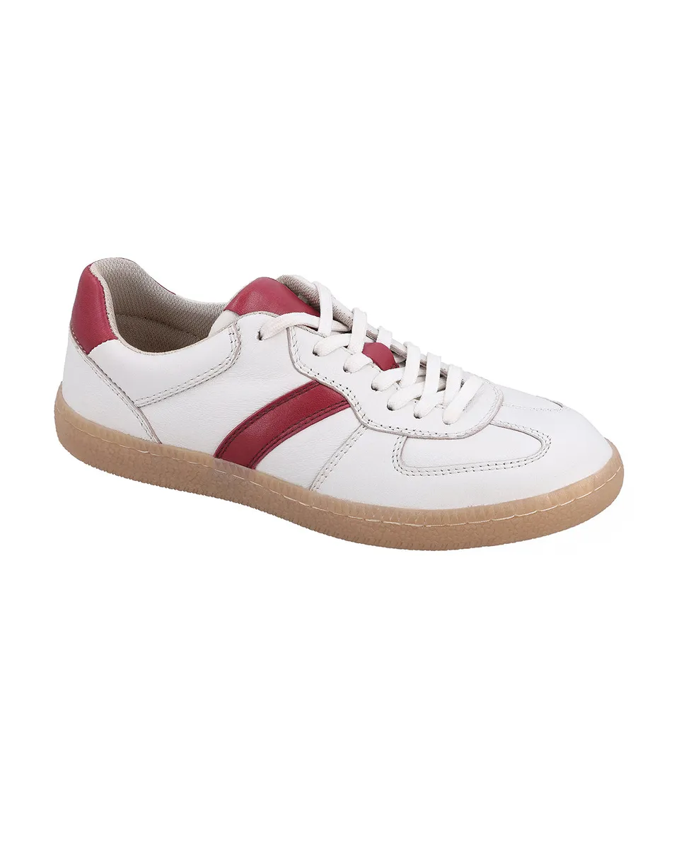 gusti-leder-charline-damen-sneaker-wei-leder-mit-roten-akzenten image 1