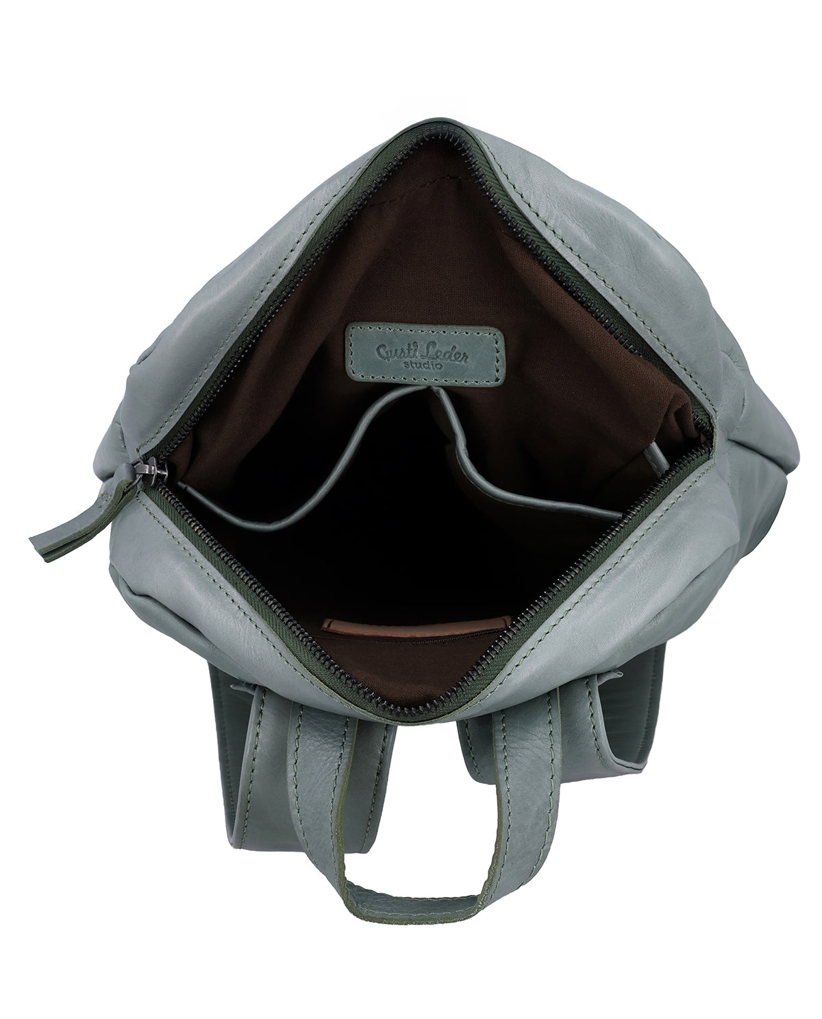 gusti-leder-sanna-rucksack-damen-leder-gr-n-mit-airtag-fach image 4