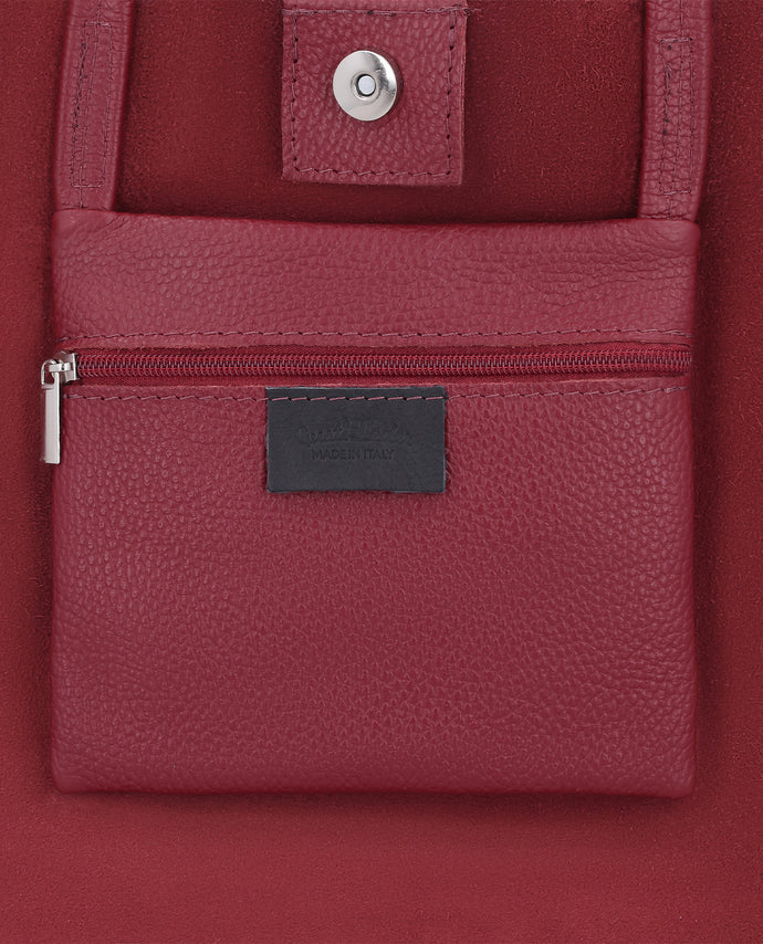 gusti-leder-vilma-handtasche-aus-rotem-leder-mit-magnetverschluss image 2