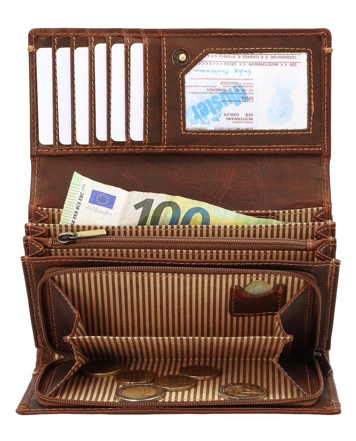 gusti-leder-angelique-portemonnaie-damen-geldb-rse-braun-rfid image 3