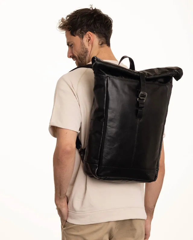 gusti-leder-bendik-rolltop-rucksack-leder-schwarz image 1