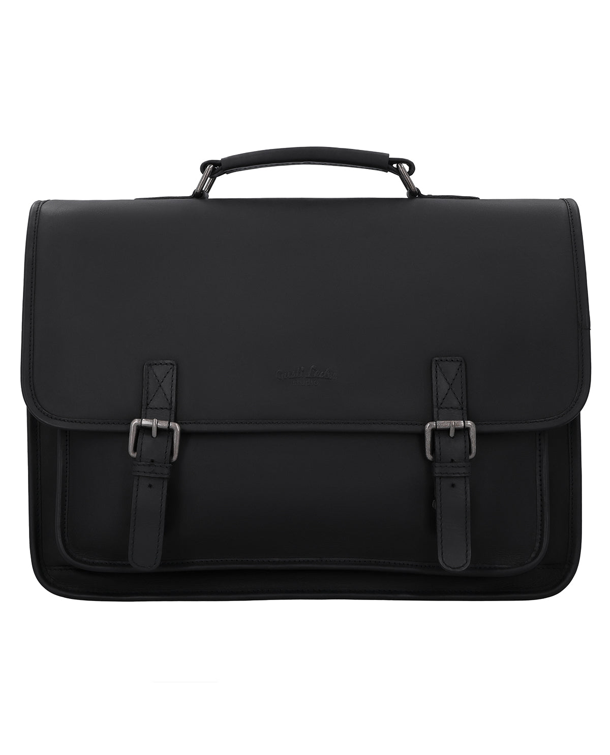 gusti-leder-elmar-aktentasche-businesstasche-leder-schwarz-mit-laptopfach image 8