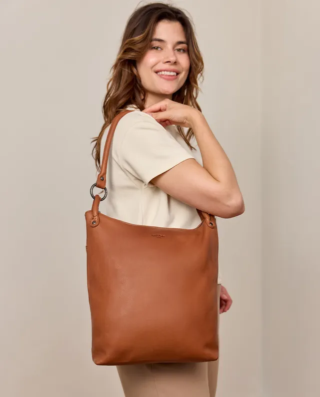 gusti-leder-cathy-shopper-braun-leder-mit-rei-verschluss image 1