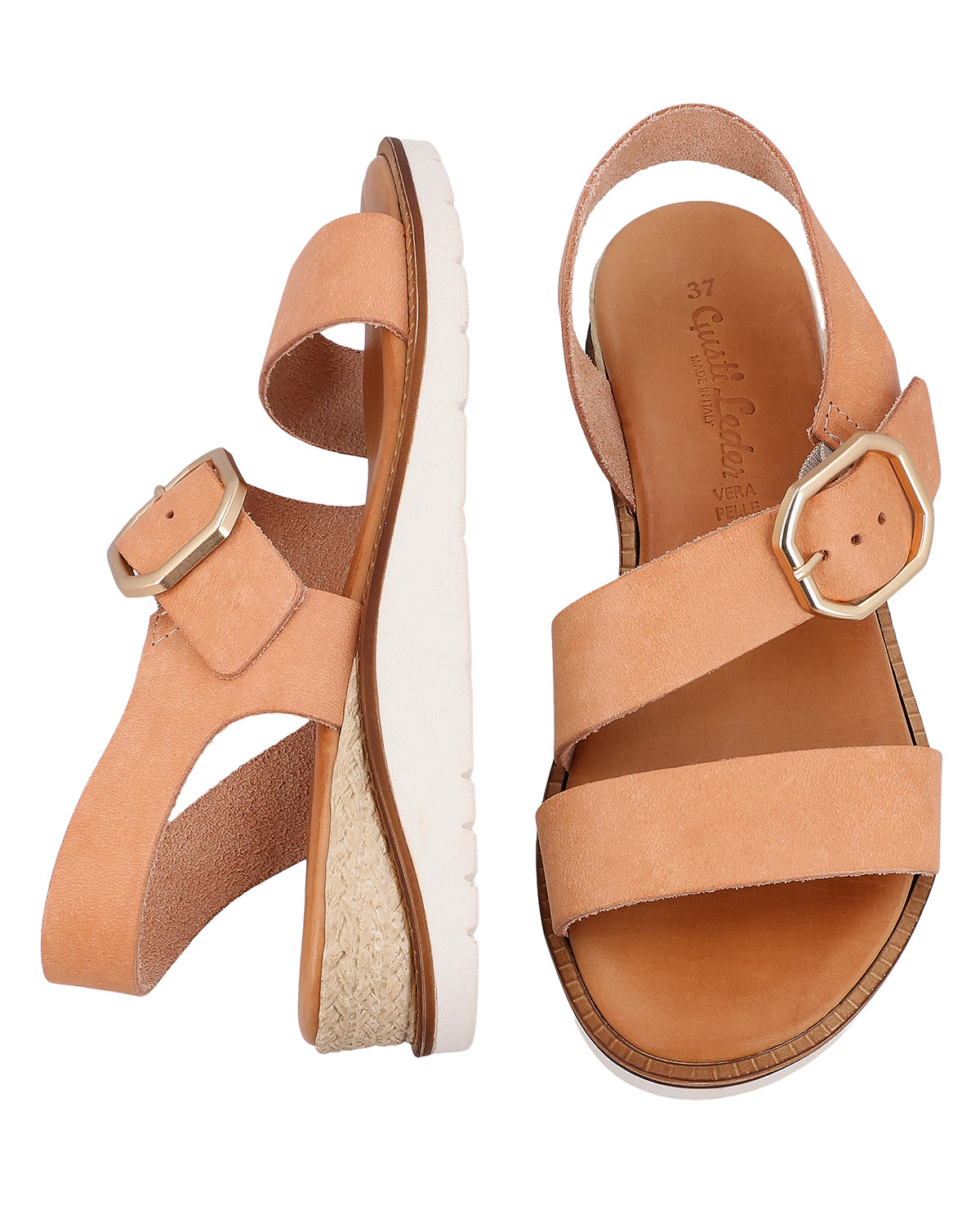 gusti-leder-delia-damen-sandale-beige-leder-keilabsatz image 7