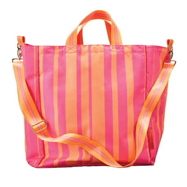 cedon-easy-shopper-bag-stripes-neon-shopper-34x38x24-cm image 1
