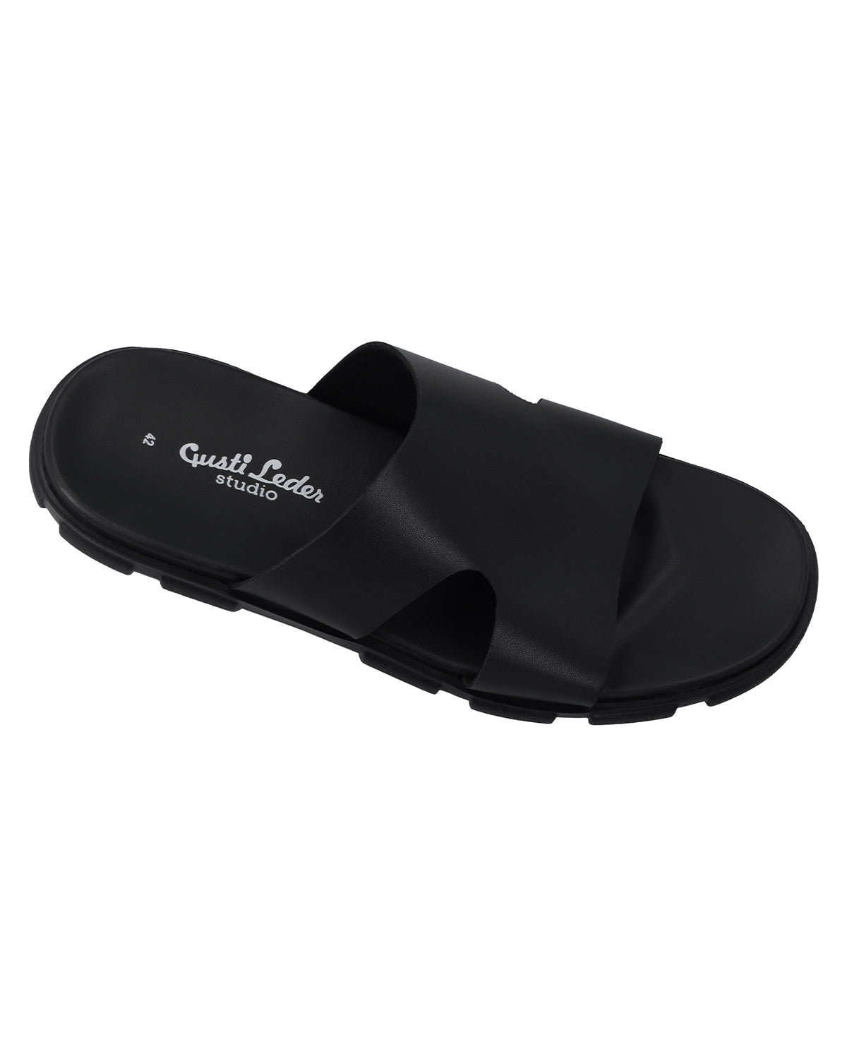 gusti-leder-garret-ledersandale-slipper-herren-schwarz image 6