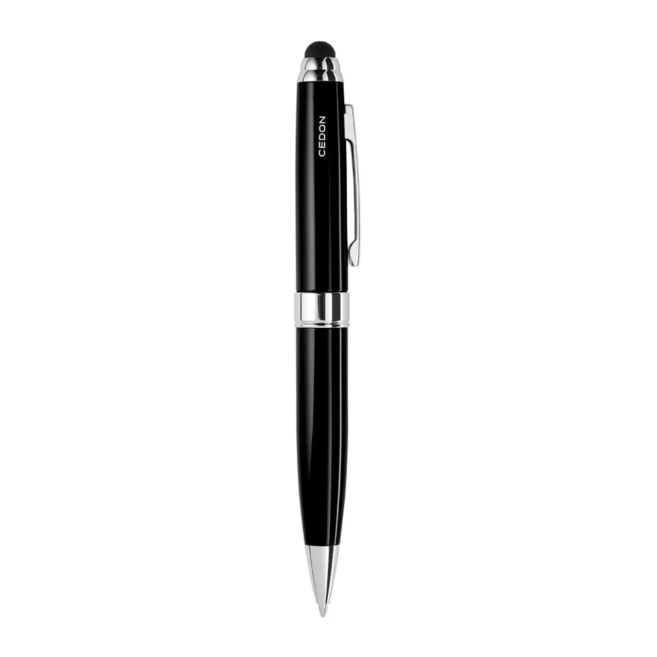 cedon-kugelschreiber-touch-pen-schwarz-metall-kugelschreiber-mit-touch-funktion image 1