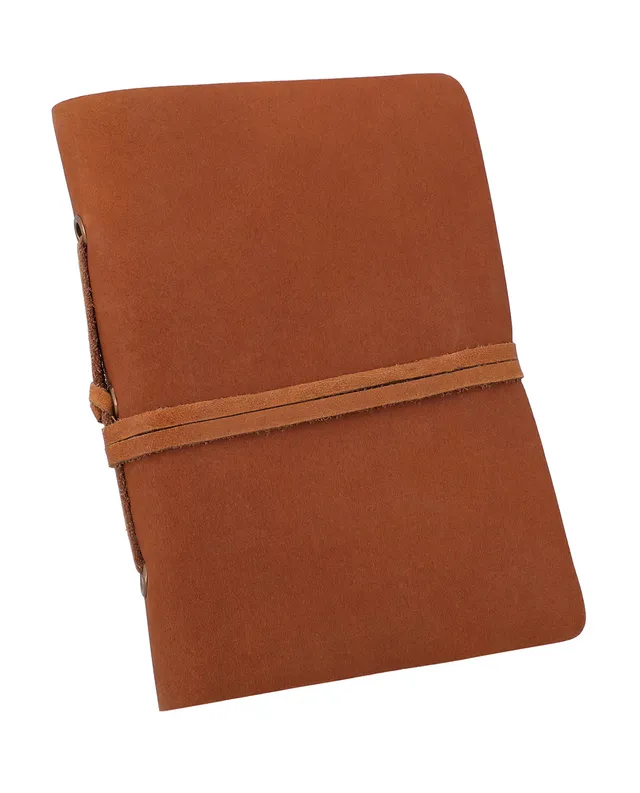 gusti-leder-sune-notizbuch-leder-a6-braun-136-blanko-seiten image 1