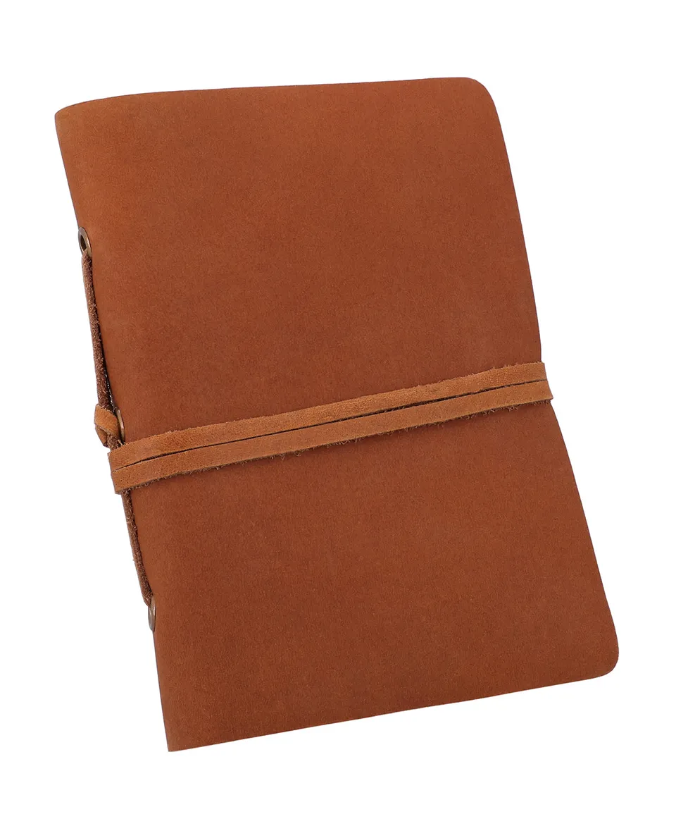 gusti-leder-sune-notizbuch-leder-a6-braun-136-blanko-seiten image 1